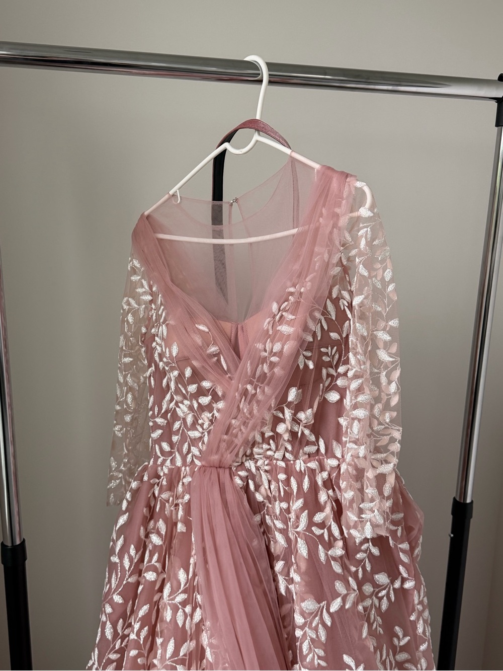 Teuta Matoshi Blush Pink Floral Maxi Gown - Picture 4 of 13